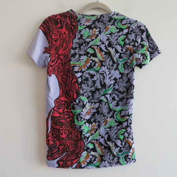 BALENCIAGA FW 2012 - 2013 Abstract Pop Art Cotton Tee T Shirt Lilac - Size XS - Picture 8 of 15
